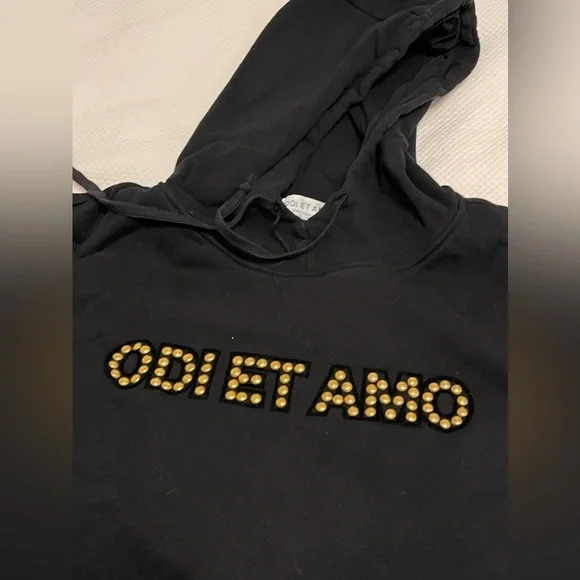 Odi Et Amo Logo Sweatshirt Cropped - Picture 4 of 6